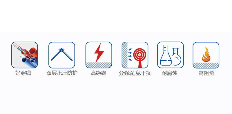 腾博官网红蓝白PVC电路管路系统